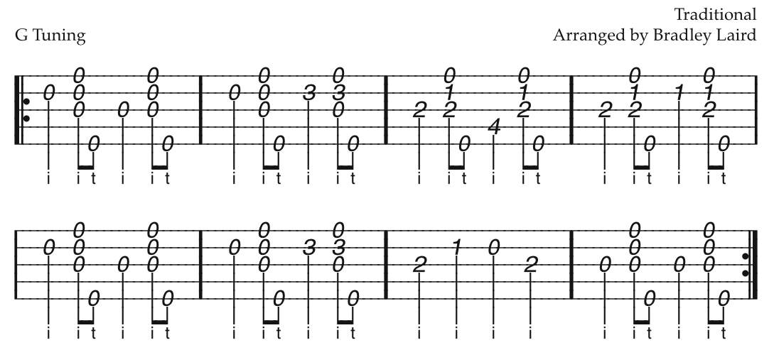 free clawhammer banjo tab brad laird